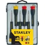 Stanley STHT0-62631 - Jeu de 6 Micro Tournevis de Précision - Fabrication Française - Embouts Fente (1,0/1,2/1,5/1,8mm) et Phillips (PH000/PH00) - Poignée Ergonomique