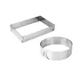 ZENKER Smart Pastry - Lot de 2 cercles pâtisserie réglables (cercle extensible 15-30 cm et cadre rectangulaire 27,5x18,5 à 52x34 cm), acier inox antiadhésif