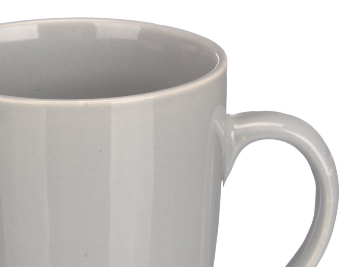 Vessia Mug Jarre Gris 330 ml Céramique Brillant 11x10x8 cm (Set de 24)