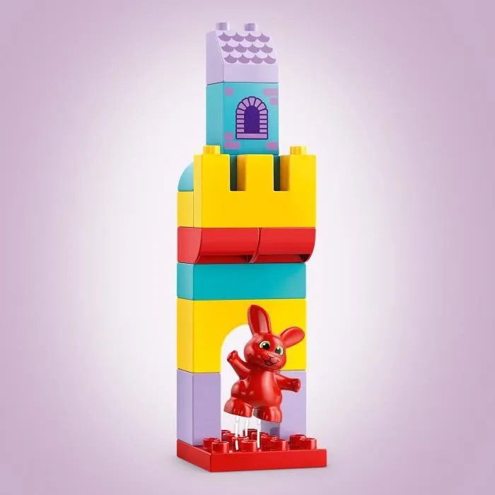 Lego DUPLO 10450 Jeu de construction Le château d'Hopsy, 47 pièces avec 3 figurines d'animaux, jouet éducatif pour enfants à partir de 3 ans