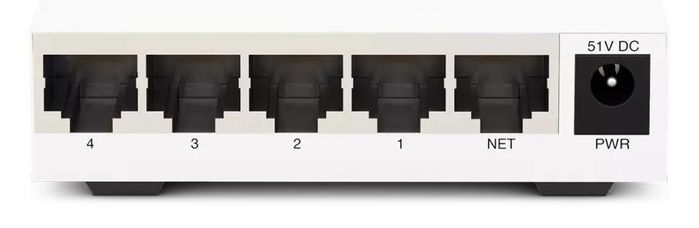 Axis D8004 - Switch PoE Non-Managé 4 ports 10/100 Mbit/s - Conforme PoE+ 802.3af/at - Boîtier métal compact - Budget électrique 60W