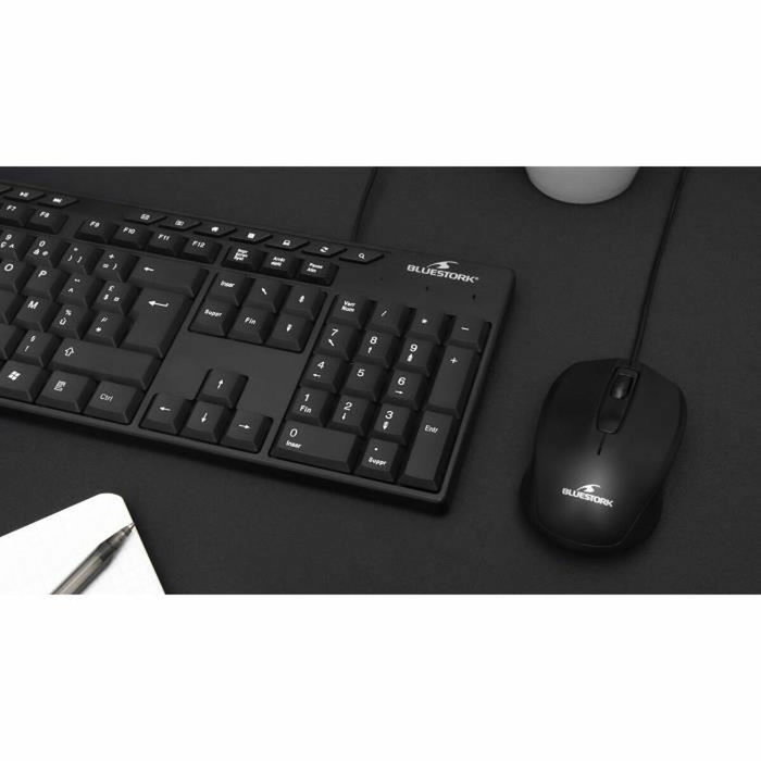 Bluestork MEDIA OFFICE Clavier Filaire AZERTY Noir
