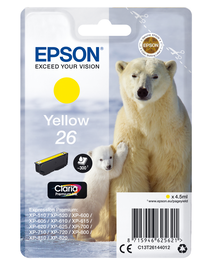 Epson Cartouche d'encre 26 - C13T26144012 - Jaune pour imprimante Epson compatible