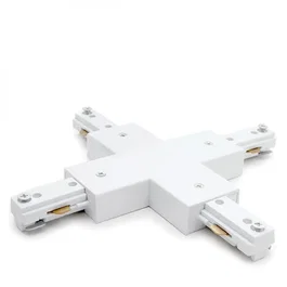 Connecteur X pour Rail Bifasique Blanc Compatible Spots LED