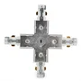 Connecteur X pour Rail Bifasique Blanc Compatible Spots LED