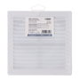 Edm Grille de ventilation carrée encastrable ajustable Ø 80-150 avec moustiquaire 170x170x11,5mm ABS blanc