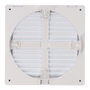 Edm Grille de ventilation carrée encastrable ajustable Ø 80-150 avec moustiquaire 170x170x11,5mm ABS blanc