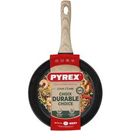 Pyrex Cook&Care Poêle céramique antiadhésive sans PFAS 24 cm compatible induction, poignée soft-touch
