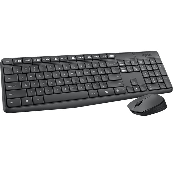 Logitech MK235 Combo clavier et souris sans fil Gris QWERTY US International Logitech MK235 Combo clavier et souris sans fil Gris QWERTY US International