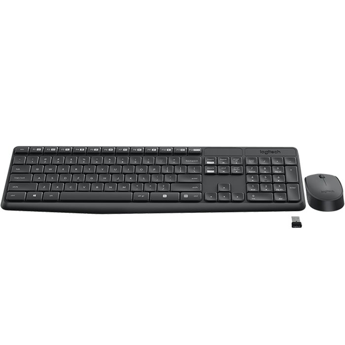 Logitech MK235 Combo clavier et souris sans fil Gris QWERTY US International Logitech MK235 Combo clavier et souris sans fil Gris QWERTY US International
