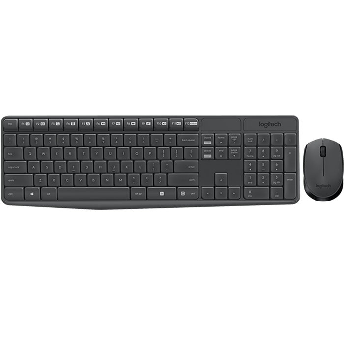 Logitech MK235 Combo clavier et souris sans fil Gris QWERTY US International Logitech MK235 Combo clavier et souris sans fil Gris QWERTY US International