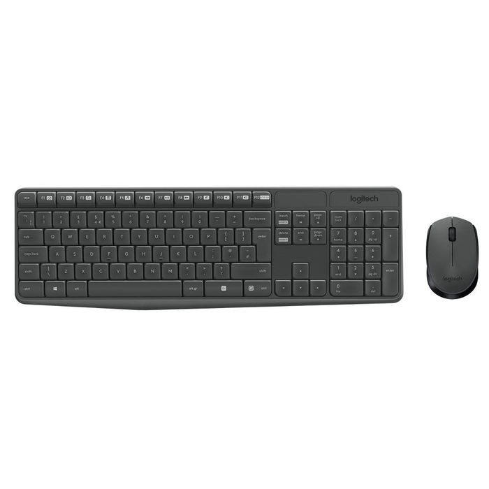 Logitech MK235 Combo clavier et souris sans fil Gris QWERTY US International Logitech MK235 Combo clavier et souris sans fil Gris QWERTY US International