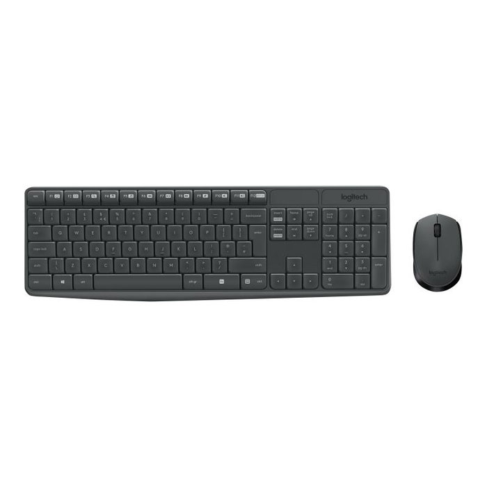 Logitech MK235 Combo clavier et souris sans fil Gris QWERTY US International Logitech MK235 Combo clavier et souris sans fil Gris QWERTY US International