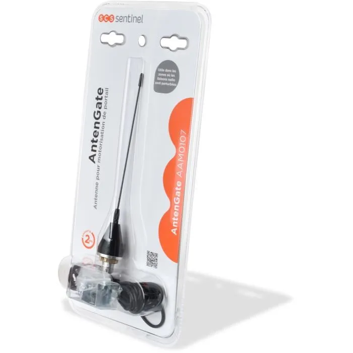 SCS Sentinel AntenGate - Antenne externe pour motorisation de portail 433.92 MHz, portée 200 m, câble 3 m, IP66