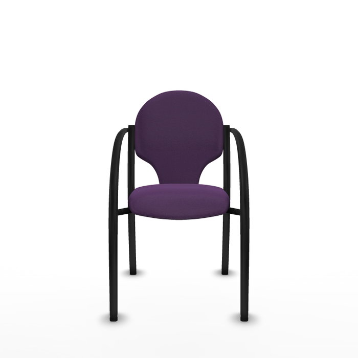 Piqueras Y Crespo Chaise Hellín, tissu morado, bras fixes Piqueras Y Crespo Chaise Hellín, tissu morado, bras fixes