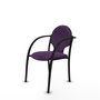 Piqueras Y Crespo Chaise Hellín, tissu morado, bras fixes