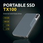 Intenso TX100 SSD Externe 1 To USB-C Bleu et Gris
