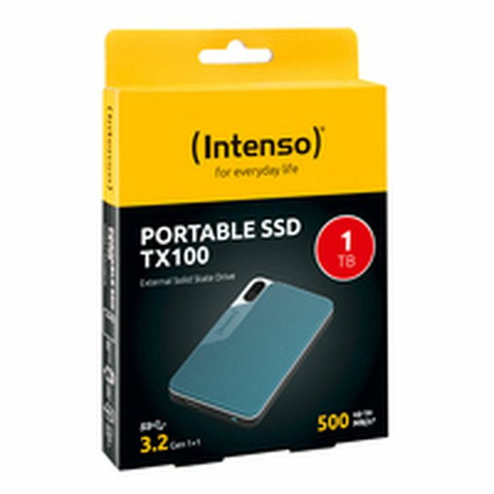 Intenso TX100 SSD Externe 1 To USB-C Bleu et Gris Intenso TX100 SSD Externe 1 To USB-C Bleu et Gris