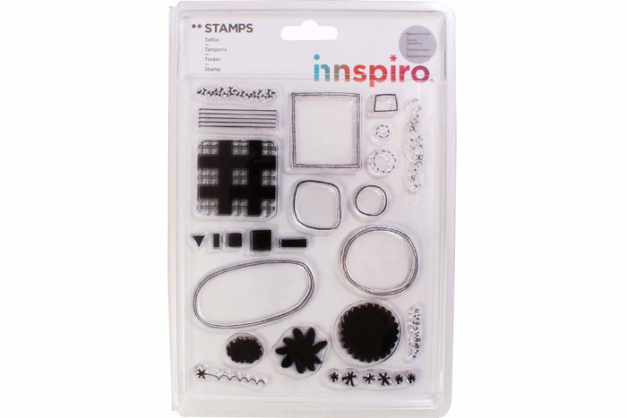 Innspiro Set de tampons acryliques Marcos et décoration n° 2 14x18cm Innspiro Set de tampons acryliques Marcos et décoration n° 2 14x18cm