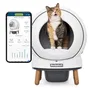 Petsafe SmartSpin - Litière autonettoyante connectée blanche pour chat, tonneau rotatif anti-accumulation, autonomie jusqu'à 2 semaines