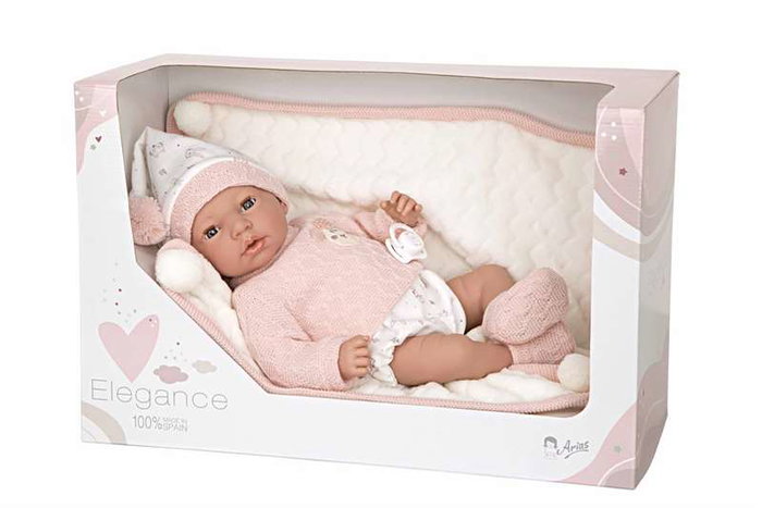 Muñecas Arias Muñeca Elegance 40 cm Andie avec yeux dormeurs et 14 sons (magnétique et boîtier démonstration Try Me) - Poupée interactive en espagnol Muñecas Arias Muñeca Elegance 40 cm Andie avec yeux dormeurs et 14 sons (magnétique et boîtier démonstration Try Me) - Poupée interactive en espagnol