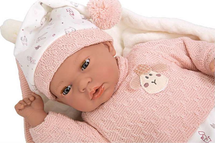 Muñecas Arias Muñeca Elegance 40 cm Andie avec yeux dormeurs et 14 sons (magnétique et boîtier démonstration Try Me) - Poupée interactive en espagnol Muñecas Arias Muñeca Elegance 40 cm Andie avec yeux dormeurs et 14 sons (magnétique et boîtier démonstration Try Me) - Poupée interactive en espagnol