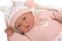 Muñecas Arias Muñeca Elegance 40 cm Andie avec yeux dormeurs et 14 sons (magnétique et boîtier démonstration Try Me) - Poupée interactive en espagnol