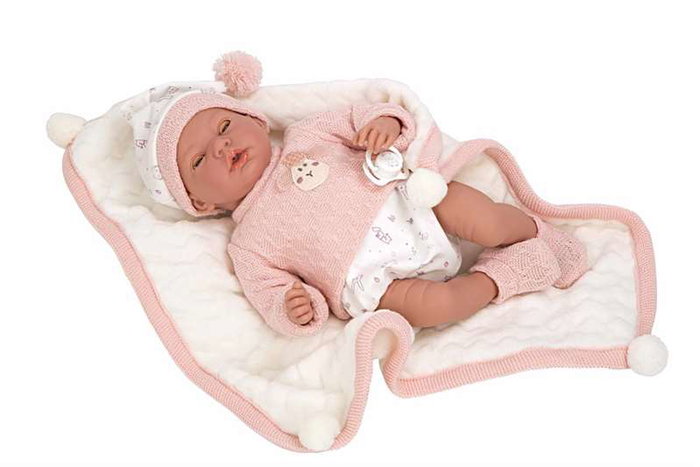 Muñecas Arias Muñeca Elegance 40 cm Andie avec yeux dormeurs et 14 sons (magnétique et boîtier démonstration Try Me) - Poupée interactive en espagnol Muñecas Arias Muñeca Elegance 40 cm Andie avec yeux dormeurs et 14 sons (magnétique et boîtier démonstration Try Me) - Poupée interactive en espagnol