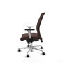 Piqueras Y Crespo Silla Albacete confidente Marron foncé avec mécanisme Sincro et base aluminium