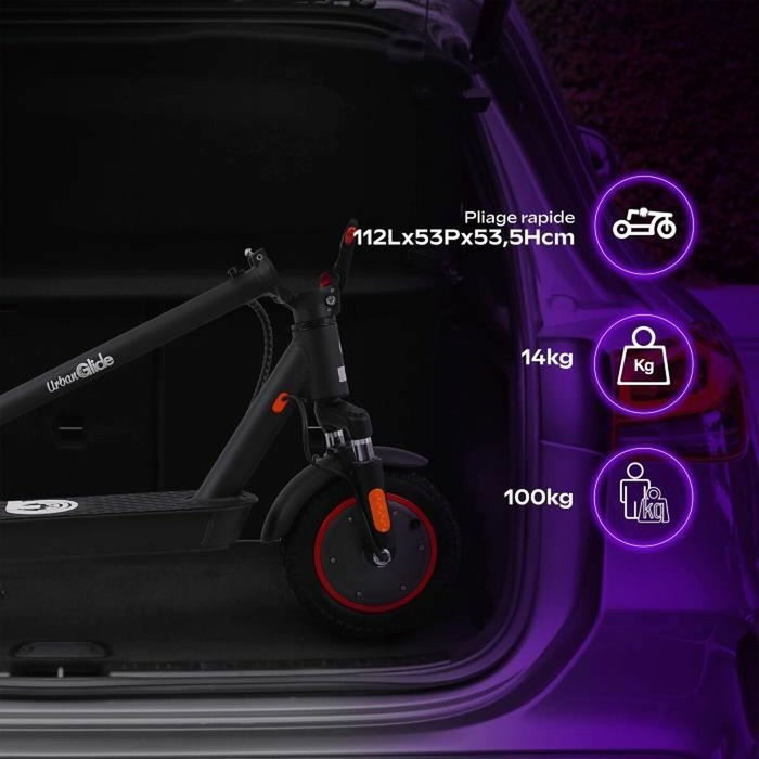Urbanglide URBANGLIDE 100 MAX 2 Trottinette électrique pliable, Noir