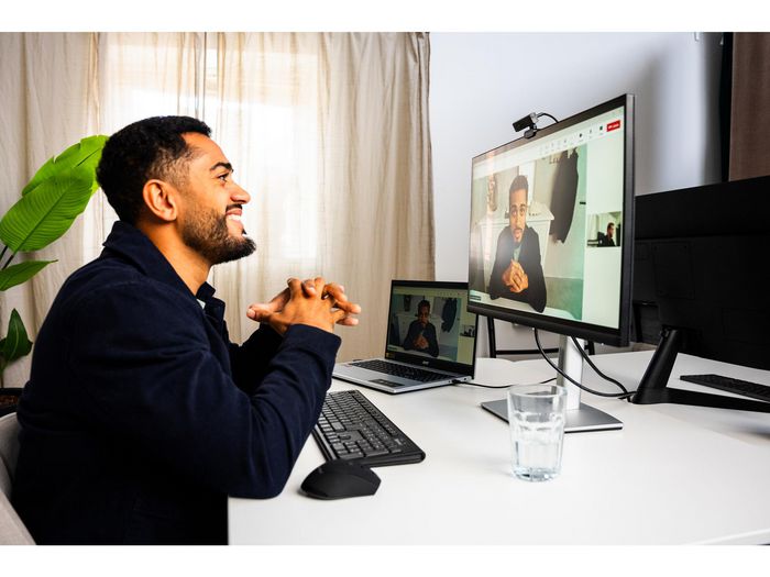 Sandberg Face Scan Webcam Mini - Caméra Web Full HD 1080P avec Micro, Compatible Windows Hello et Reconnaissance Faciale pour Réunions en Ligne
