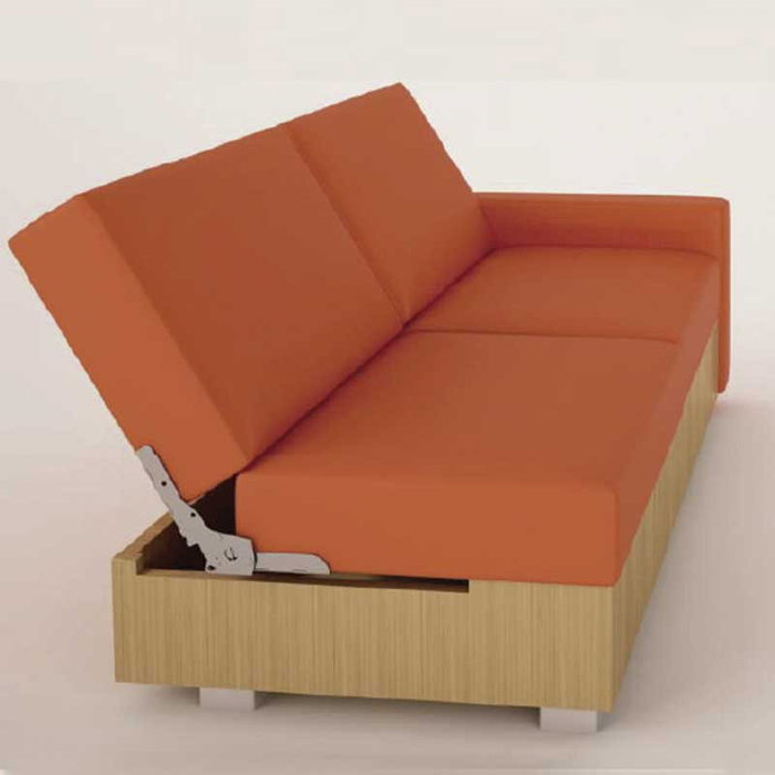 Q&Q - Bisagra abatible 120° pour mécanisme de sofa-lit, en acier zincé