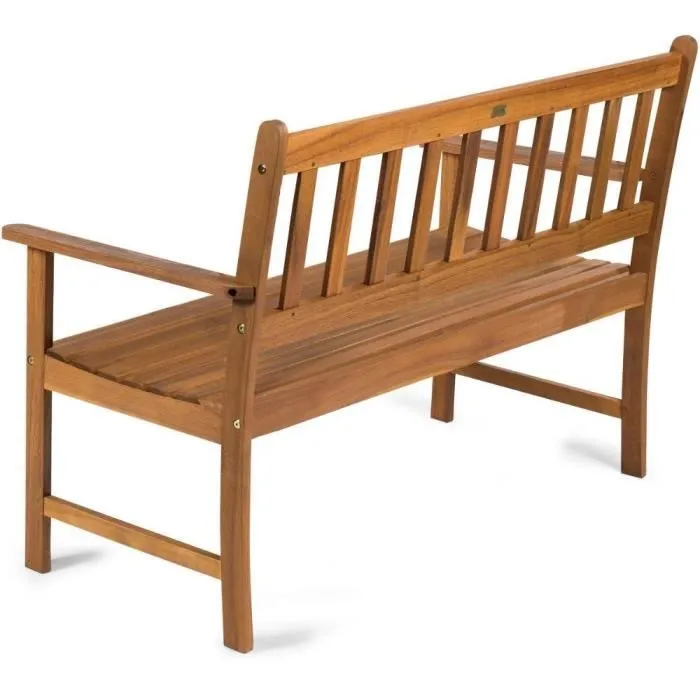 Fieldmann FDZN 4013-T Banc de jardin 2 places en bois d'acacia pour terrasse ou extérieur