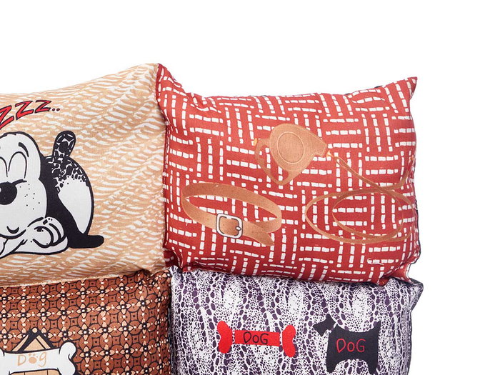 Mascow Couch pour Chien Rectangulaire 55x45 cm Tissu Polyester Antidérapant Couleurs Assorties (Set de 8)