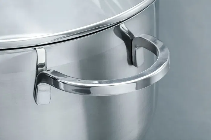 GSW Batterie de cuisine induction Alara en acier inoxydable 18/10, 14 pièces, couvercle verre trempé, poignées ergonomiques