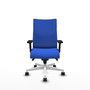 Piqueras Y Crespo Albacete Confidente - Chaise de Bureau Bleue avec Mécanisme Synchrone et Accoudoirs 2D
