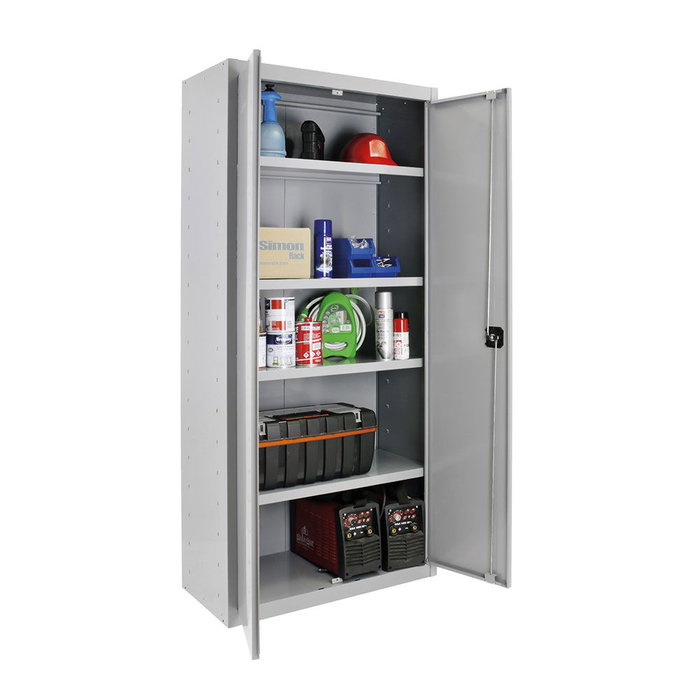 Armoire Simon Rack Gris Métal 80 x 40 x 180 cm Armoire Simon Rack Gris Métal 80 x 40 x 180 cm