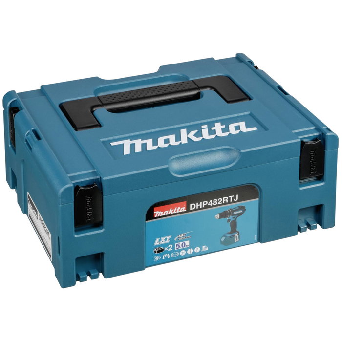 Makita DHP482RTJ Perceuse à percussion 18V avec 2 batteries 5,0 Ah