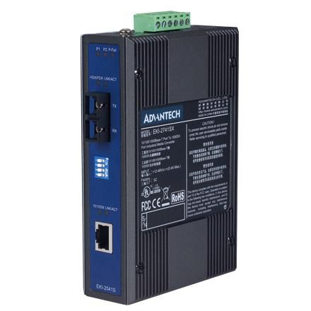 Advantech Convertisseur de média Ethernet vers fibre optique monomode Advantech Convertisseur de média Ethernet vers fibre optique monomode