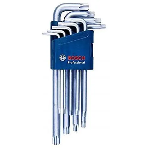 Bosch Professional Set de 9 clés mâles Torx en acier S2 - Coffret inclus
