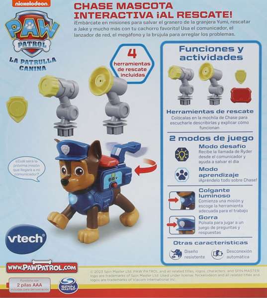 V-TECH Chase Mascotte Interactive Patrulla Canina