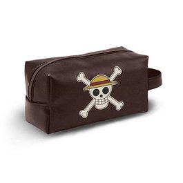 Karactermania Neceser de Viaje Brick PLUS - Trousse de voyage à motif crâne One Piece - PVC et polyester, marron, 13x27x13 cm