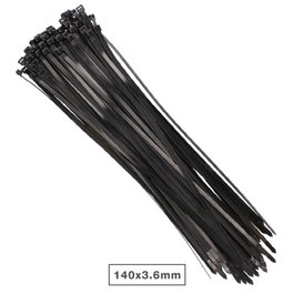 Hantums Sac de 100 colliers de serrage 100% nylon 140x3,6mm Noir