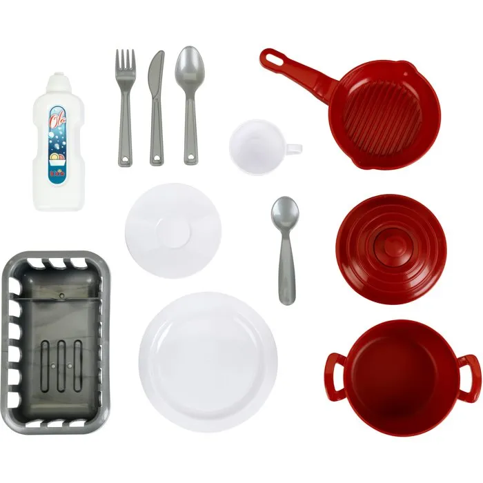 Bosch - Évier de cuisine jouet interactif avec plaque de cuisson électronique, robinet à pompe et accessoires - Référence 7110 - Pour enfants dès 3 ans