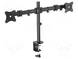 DIGITUS Support de moniteur noir pour bord de table 27 pouces