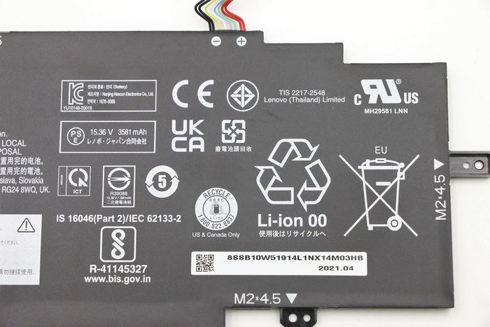 Lenovo Batterie interne lithium-ion 4 cellules 57Wh 15.36V