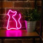 Forever Forever Light Neon LED Chat Rose Lampe de Bureau Décorative USB/Piles