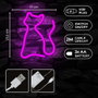 Forever Forever Light Neon LED Chat Rose Lampe de Bureau Décorative USB/Piles