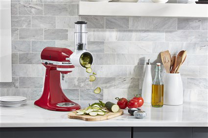 Kitchenaid 5KSMVSA Cortadora / Rebanadora - Accessoire Coupe-Légumes et Râpe pour Légumes, Fromages, Noix avec Tambors