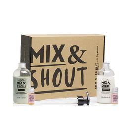 Mix & Shout Routine Renforcement Lot 4 pz : Shampooing et Après-shampooing Fortifiants, 2 Boosters, Parfum Citron & Gingembre